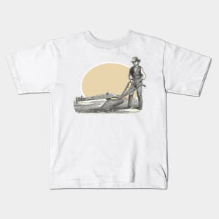 Farmer with plow Kids T-Shirt